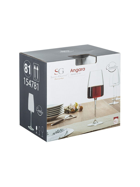 Secret de Gourmet Σετ Ποτήρια για Λευκό και Κόκκινο Κρασί από Κρύσταλλο 420ml 6τμχ