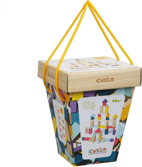 Cubika Bauklötze Buche Farben Formen Größen Hölzernes für 1,5+ Jahre 100 Stück