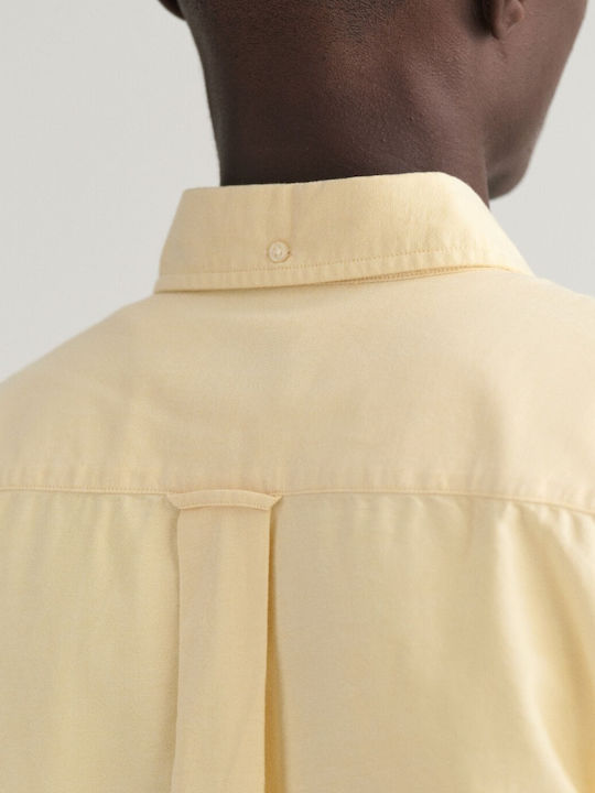 Long-sleeved Cotton Shirt Yellow