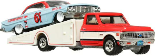 Hot Wheels Premium Car Culture Team Transport Αυτοκινητάκι 61 Impala 72 Chevy Ramp Truck 1:64 για 3+ Ετών