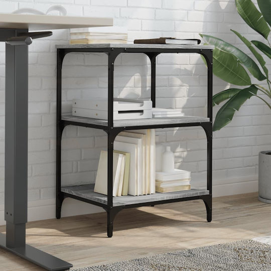 Vidaxl Printer Stand 3 Levels Grey Sonoma 50x41x75 H Hevox Wood Grey