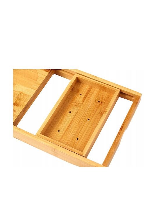 Bathtub Shelf Bamboo 103x22x4cm Brown