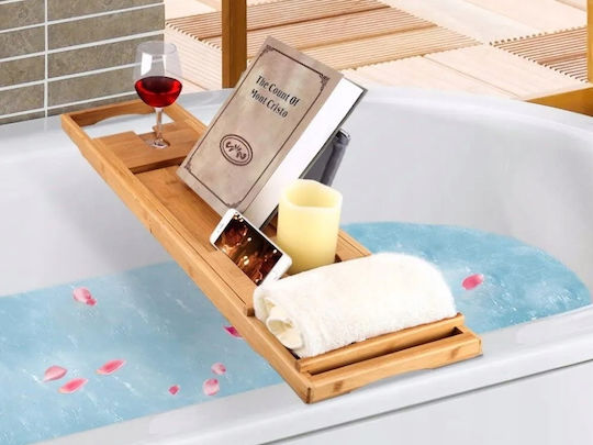 Badewannenregal Bamboo 103x22x4cm Braun