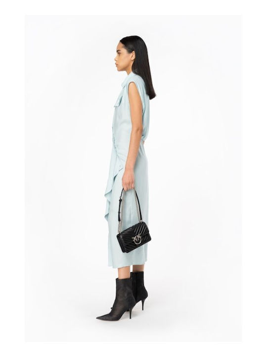 Amityville Summer Midi Shirt Dress Light Blue