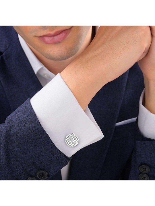 Cerruti Cufflinks of Steel Silver