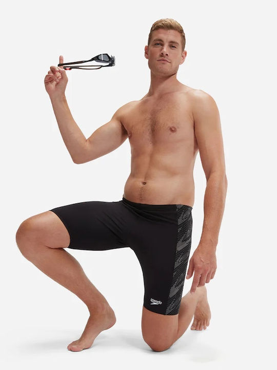 Speedo Hyperboom Panel 00301317216 Renn-Jammer Badeanzug Schwimmen Schwarz