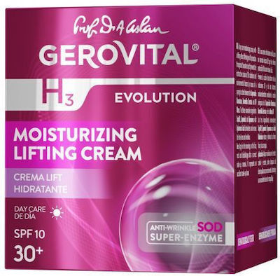 Gerovital H3 Evolution Feuchtigkeitsspendend & Anti-Aging Creme Gesicht Tag mit SPF10 50ml