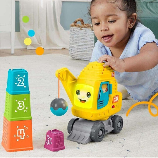 Fisher Price Игра За Подреждане Count & Stack Crane С Музика Светлина И Звуци За 9+ Месеца