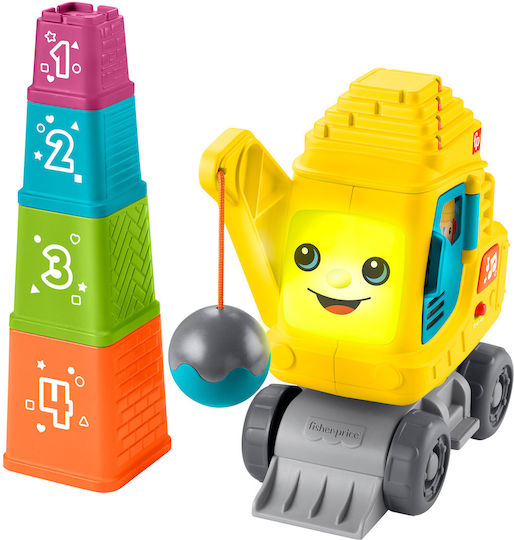 Fisher Price Игра За Подреждане Count & Stack Crane С Музика Светлина И Звуци За 9+ Месеца