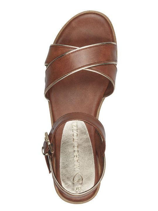 Women's Synthetic Leather Platform Shoes Tabac Brown