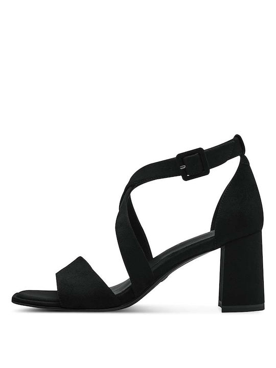 Tamaris Women's Sandals Black with Medium Heel