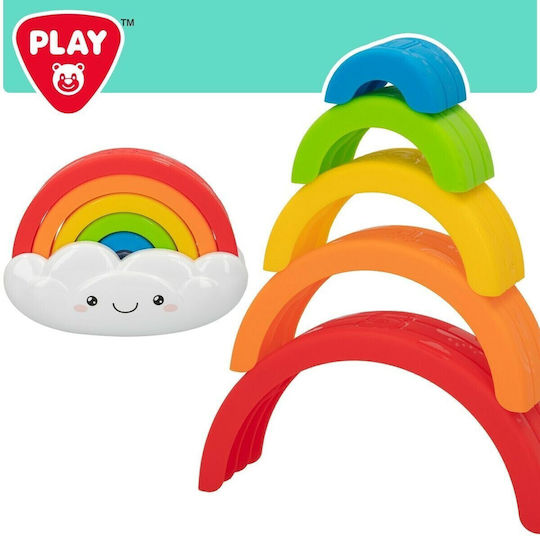 Playgo Играчка за подреждане Stacking Rainbow Cloud за 6++ месеца