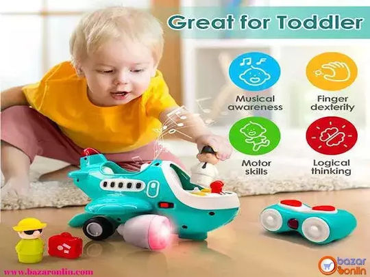 Hola Toys Όχημα Airplane με Φως και Ήχους για 18+ Μηνών
