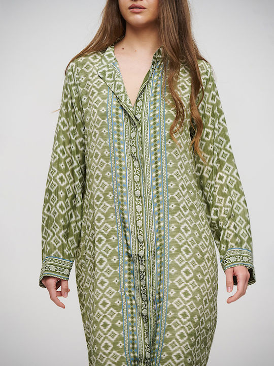 Ble Resort Collection Καφτάνι Παραλίας Πράσινο Ble Resort Collection Καφτάνι Παραλίας Πράσινο