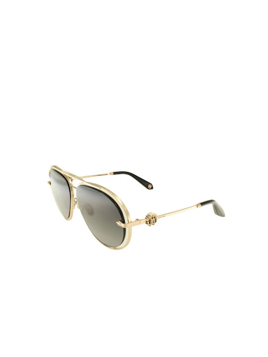 Roberto Cavalli Sonnenbrillen mit Gold Rahmen und Gray Verlaufsfarbe Linse SRC032 0300