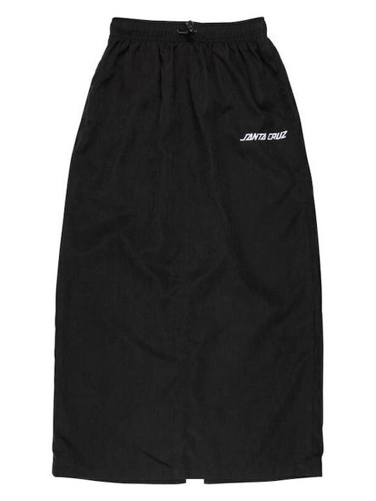 Hoch tailliert Midi Rock Schwarz