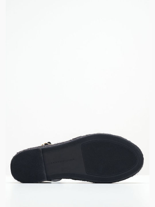 Δερμάτινα Γυναικεία Σανδάλια Flatforms Μαύρα