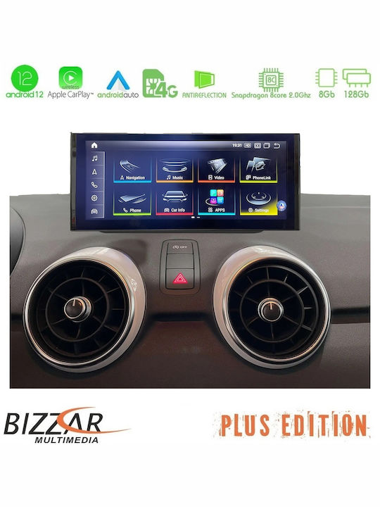 Bizzar Car Audio System for Audi A1 (8X) 2010-2018 (Bluetooth/USB/AUX/WiFi/GPS/Apple-Carplay/Android-Auto/CD) with Touch Screen 10.25"