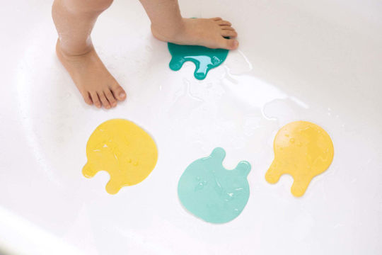 Quut Baby-Rutschmatten für die Badewanne Grün 8Stück