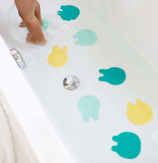 Quut Baby-Rutschmatten für die Badewanne Grün 8Stück