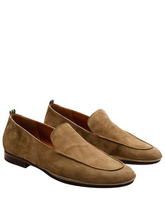 Ambitious Men's Leather Moccasins Beige