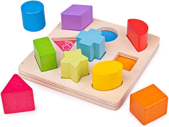 Big Jigs Играчка за сортиране на форми Първите Форми от дърво за 12++ месеца