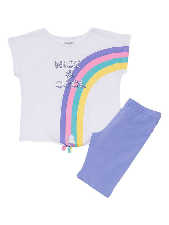 Trax Kids Set with Leggings Summer 2pcs White "nice