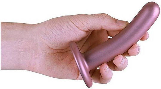 Curved Silicone Imitation Smooth Silicone G Spot Dildo Rose Gold 13cm