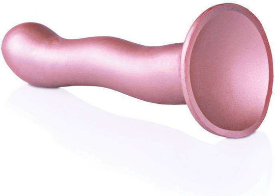 Curved Dummy Silicone Ultra Soft Silicone Curvy G Spot Dildo Rose 18cm