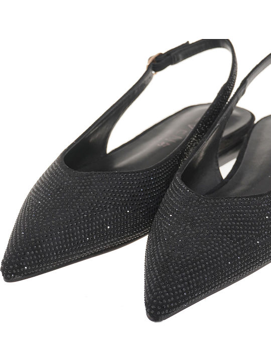 Γυναικείες Μπαλαρίνες Slingback σε Μαύρο Χρώμα