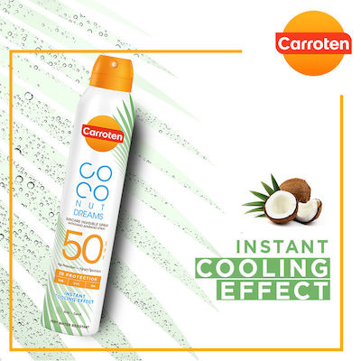 Carroten Coconut Dreams Αδιάβροχο Αντηλιακό για το Σώμα SPF50 σε Spray 200ml