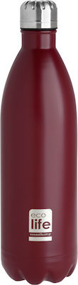 Ecolife Thermos Bottle σε Κόκκινο χρώμα 1lt