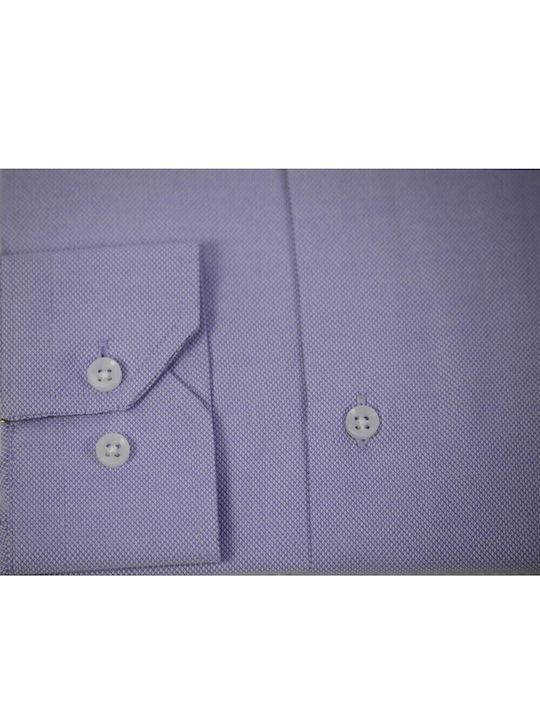Long-sleeved Cotton Shirt Purple