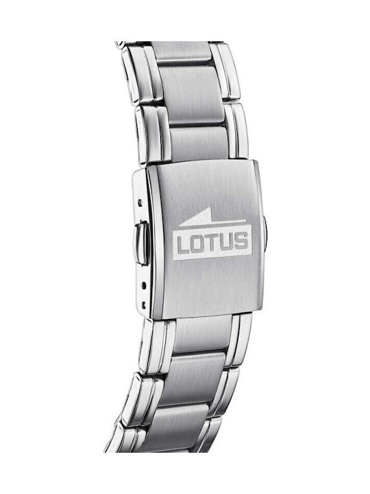 Lotus Watches Ceas Bărbați Cu Baterie Și Brățară Din Metal Argintie