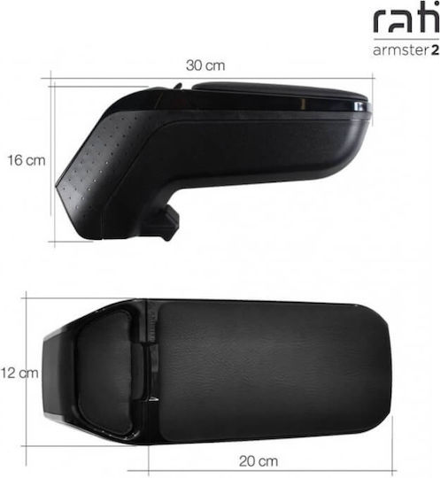 Rati Armster 2 Car PU Armrest for Nissan Note 2013-2019 Black