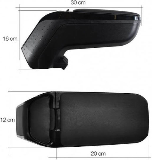 Rati Armster 2 Car PU Armrest for Suzuki Baleno 2016+ Black