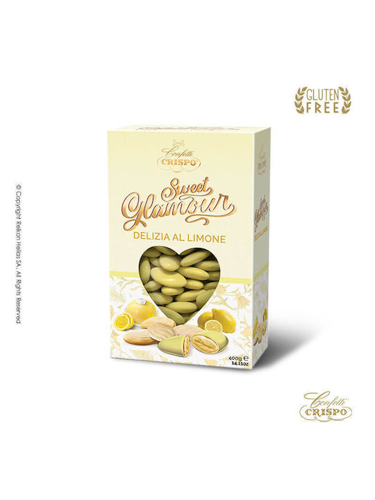 Κουφέτα Crispo Αμυγδάλου Sweet Glamour Λεμόνι Κίτρινο 0,4kg ≈150τμχ