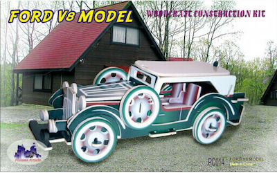 Anelixi Wooden Construction Toy Ξύλινη Κατασκευή Αντίκα Ford V8 Έγχρωμο