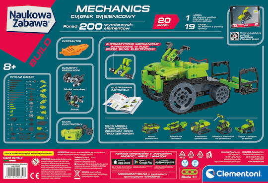 Clementoni Plastic Construction Toy Kit Laboratory Mechanics Tractor for Children 8+ years old+ Years