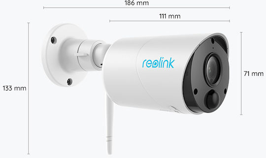 Reolink Argus IP Κάμερα Παρακολούθησης Wi-Fi Full HD+ 3MP Αδιάβροχη Μπαταρίας με Αμφίδρομη Επικοινωνία