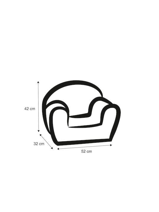 Armchair Bear with Armrests White 42x52x32cm