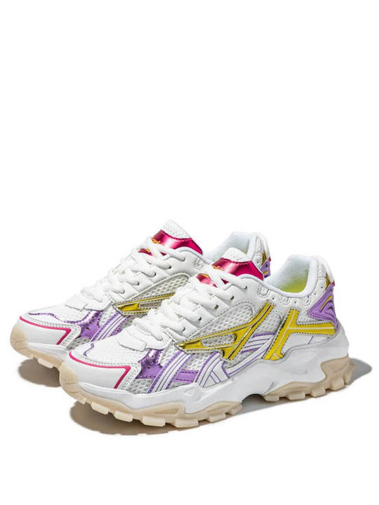 D.Franklin Damen Sneakers White-purple