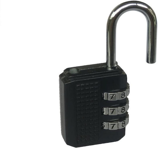 Padlock Brass Combination Black 1pcs