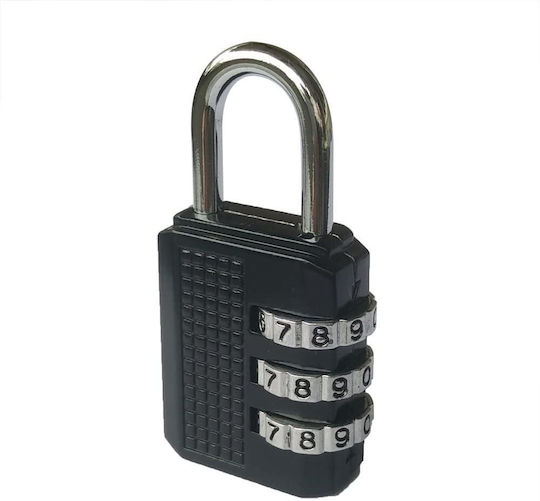 Padlock Brass Combination Black 1pcs