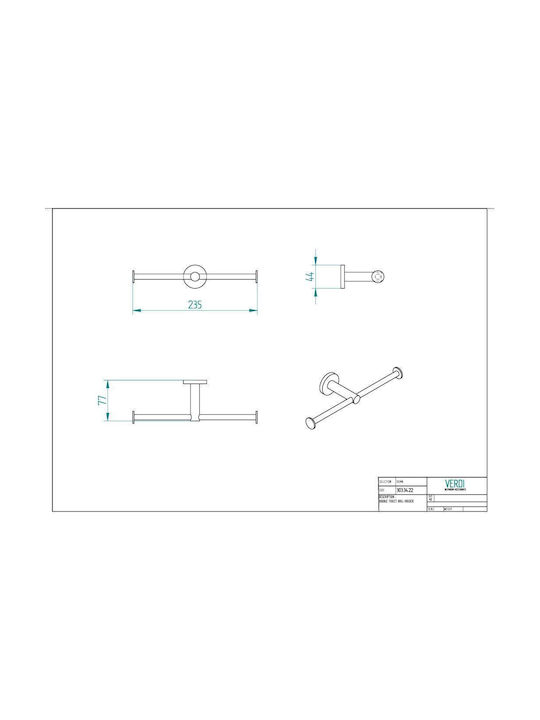 Verdi Sigma Wandmontiert Papierhalter Metallisch Weiß