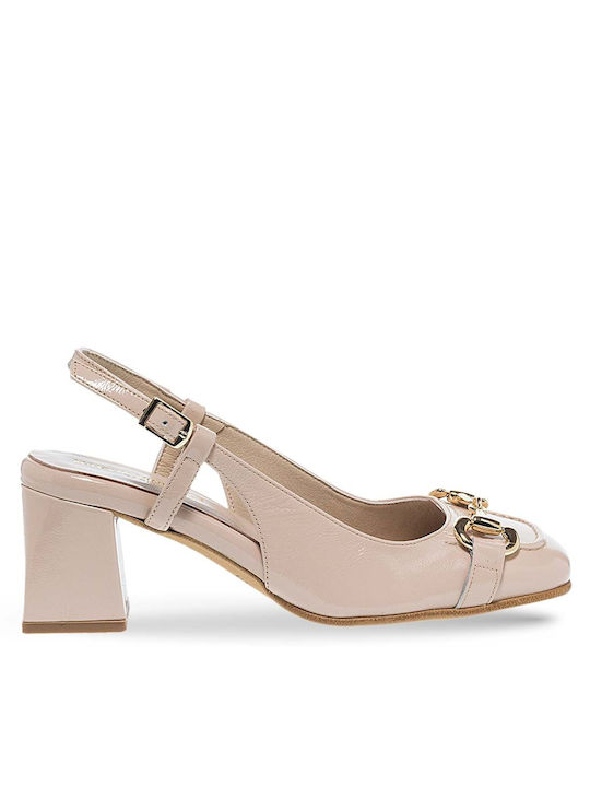 Maison Minrelle Leder Pumps Rosa