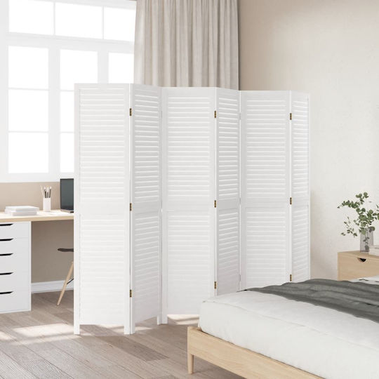 vidaXL Διακοσμητικό Παραβάν Ξύλινο με 6 Φύλλα 210x180cm