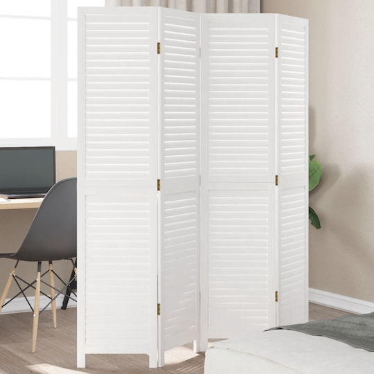 vidaXL Dekorativer Raumteiler Hölzernes mit 4 Paneelen 140x180cm