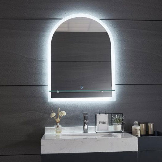 Gloria Solo Semicircular Bathroom Mirror Led Touch 50x70cm