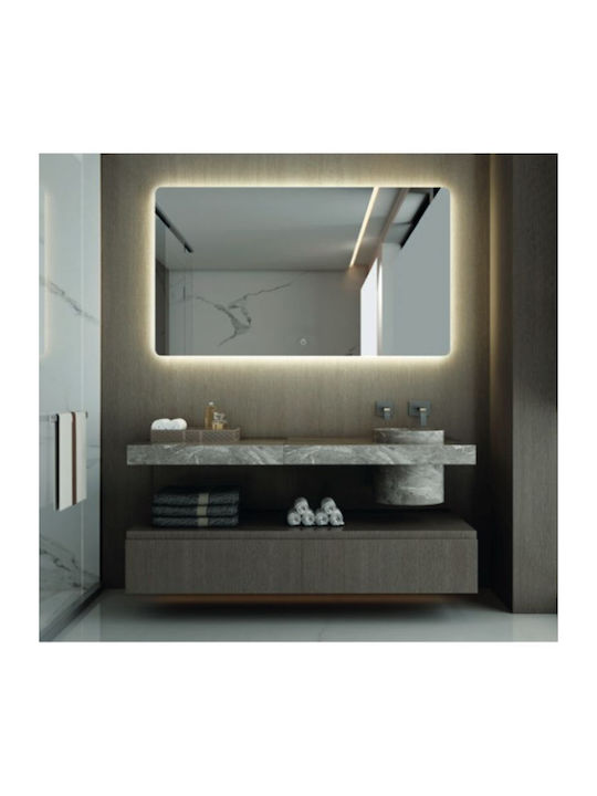 Luminor Joy Oglindă de Baie Dreptunghiulară Lumini LED 120x70cm Negru